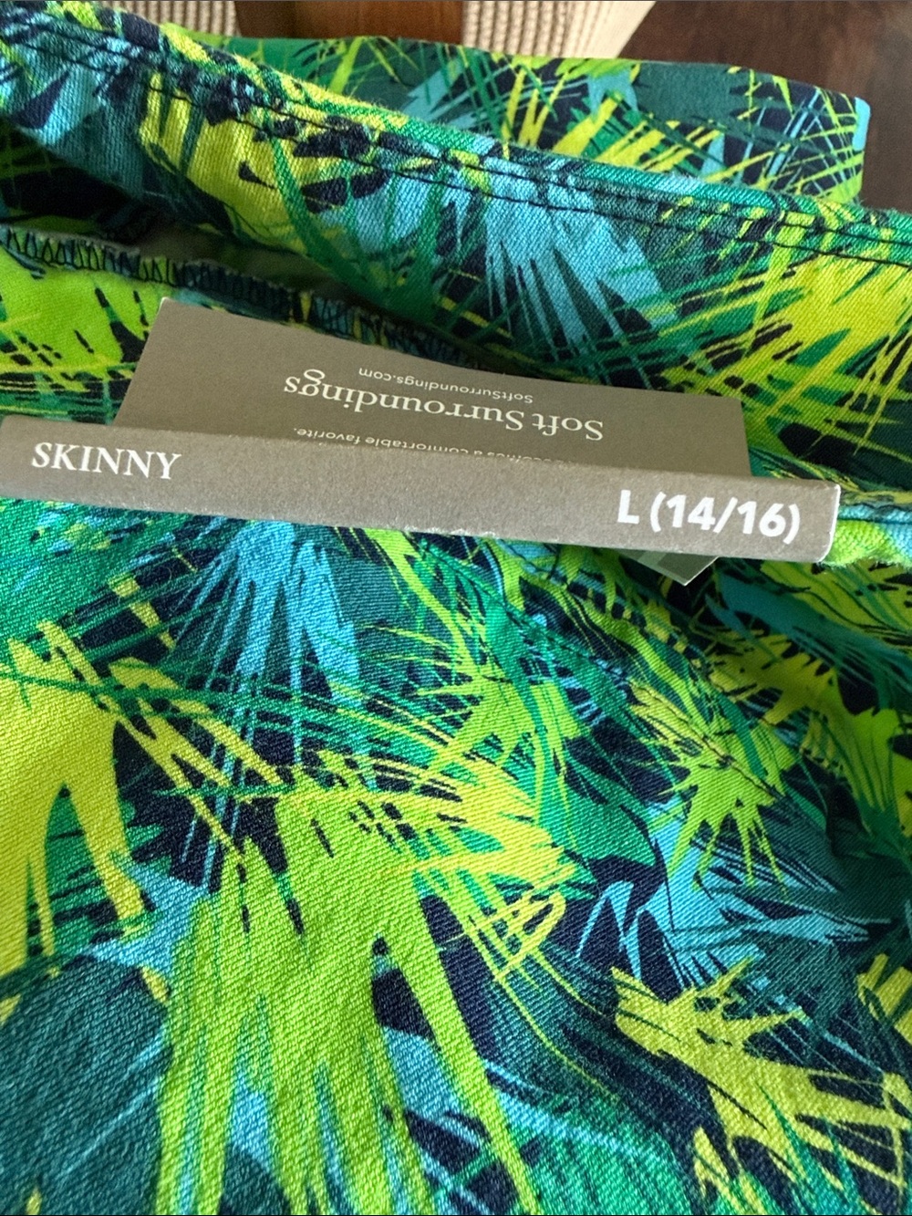 NWT SOFT SURROUNDINGS Superla Stretch Pull-On Palmas Skinny Ankle Pants Lg 14-16 - Picture 5 of 9
